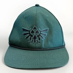 The Legends of Zelda Green Tears of The Kingdom Rope Snapback Hat OS Cap NWT NEW